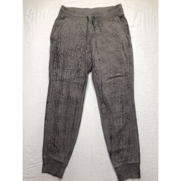 LULULEMON Warm Down Jogger Women 8(30x28) Gray Crackle Finish LW5DMXS Drawstring - Picture 1 of 14